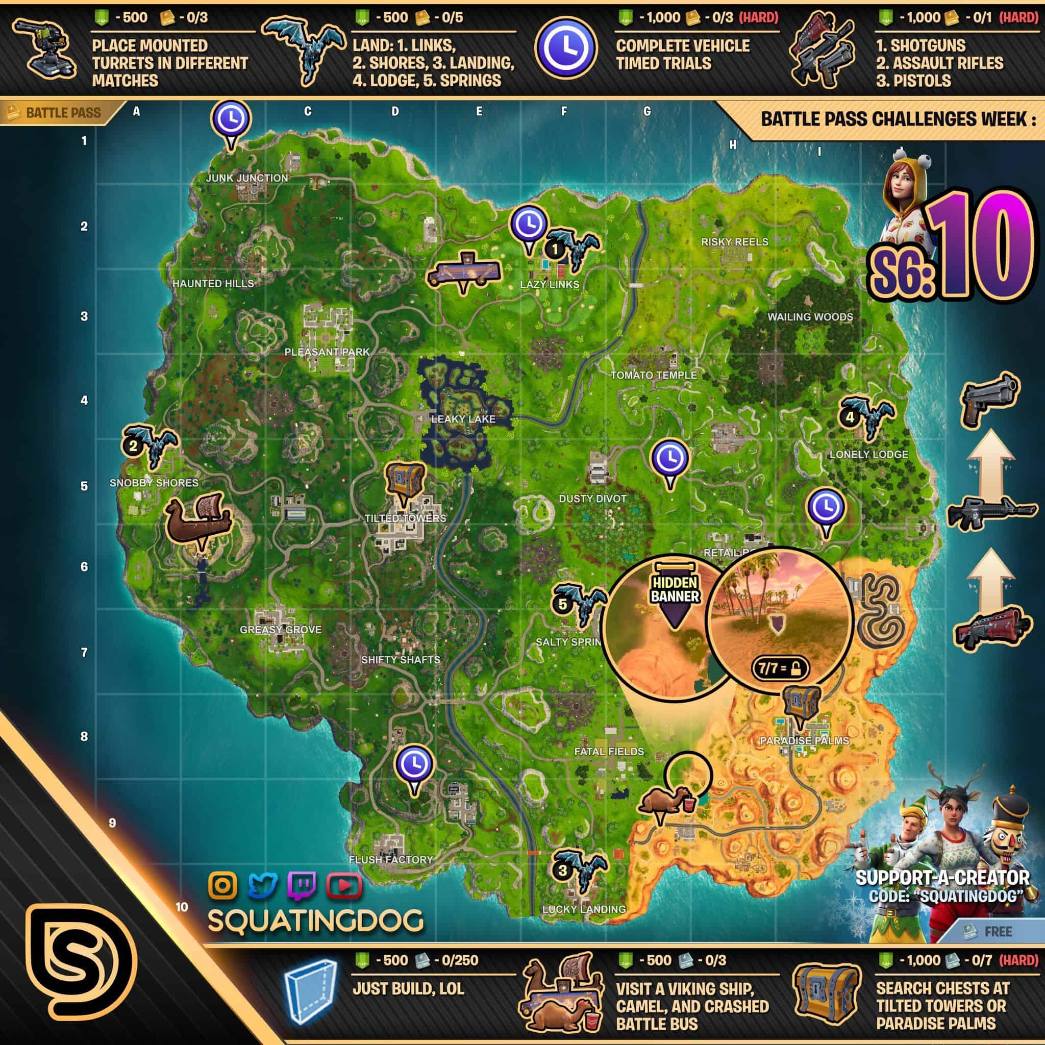 Fortnite Semana 10 Temporada 6 Desafios De La Semana 10 Temporada 6 Fortnite